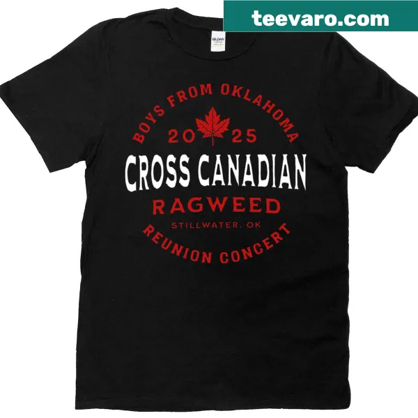 Commemorative t-shirt for Cross Canadian Ragweed concert in 2025