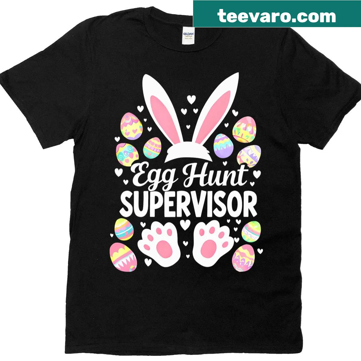 Funny T-shirt for Egg Hunt Supervisors with playful graphics — on a men's t-shirt