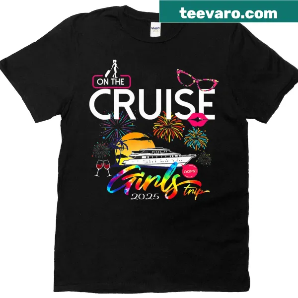 Funny typography graphic tee for cruise lovers, perfect for girls' trips