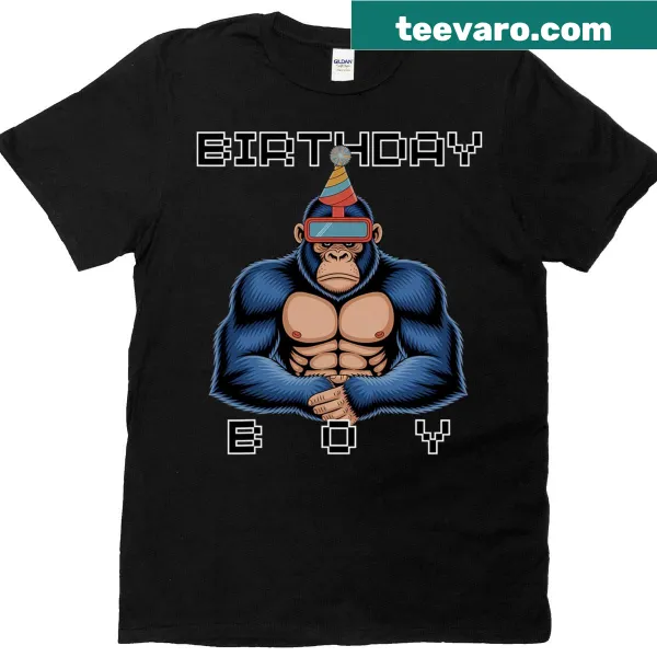 Funny t-shirt featuring a monkey in VR for gamers