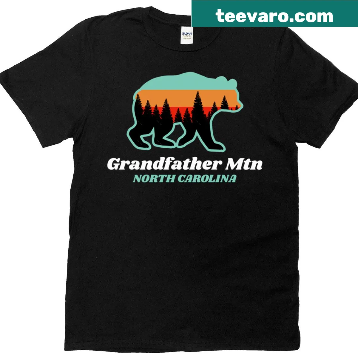 Vintage-style t-shirt featuring Grandfather Mountain's iconic profile — on a men's t-shirt