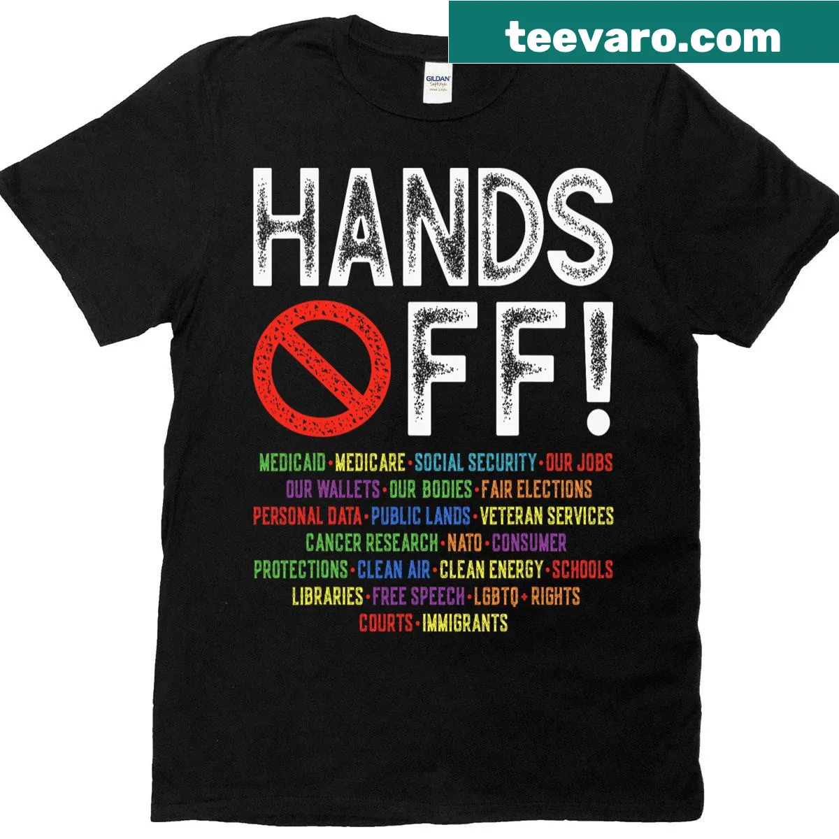 Text promoting Social Security protection on T-shirt — on a men's t-shirt