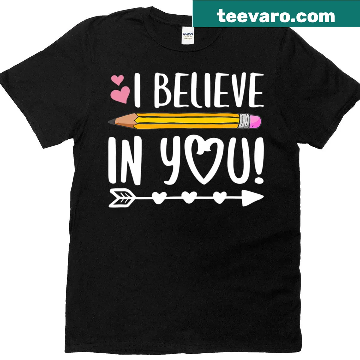 Inspirational teacher T-shirt with testing day message — on a men's t-shirt