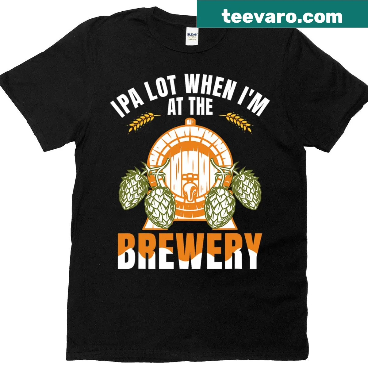 Funny craft beer T-shirt featuring a pun and cartoon design — on a men's t-shirt