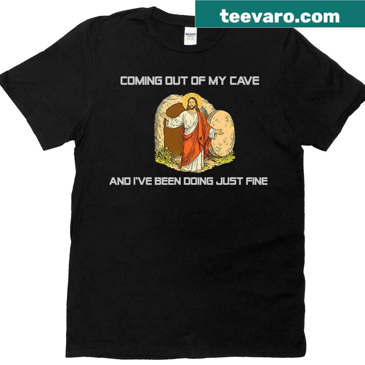 Inspirational T-shirt featuring faith-based message. — on a men's t-shirt