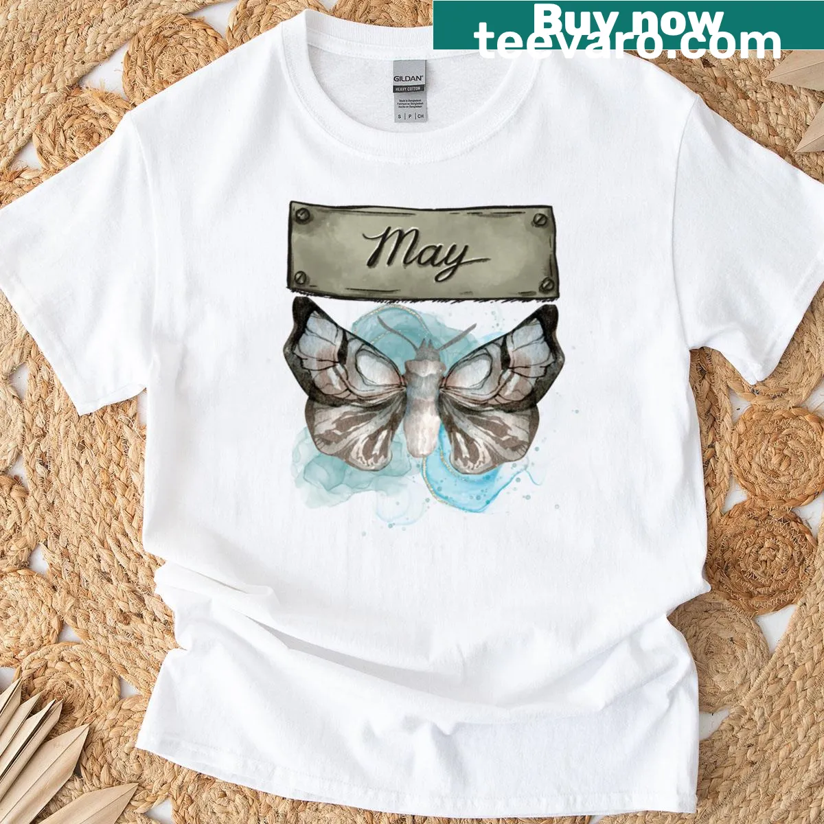 Classic T-shirt featuring the word 'May' in a stylish font — on a men's t-shirt