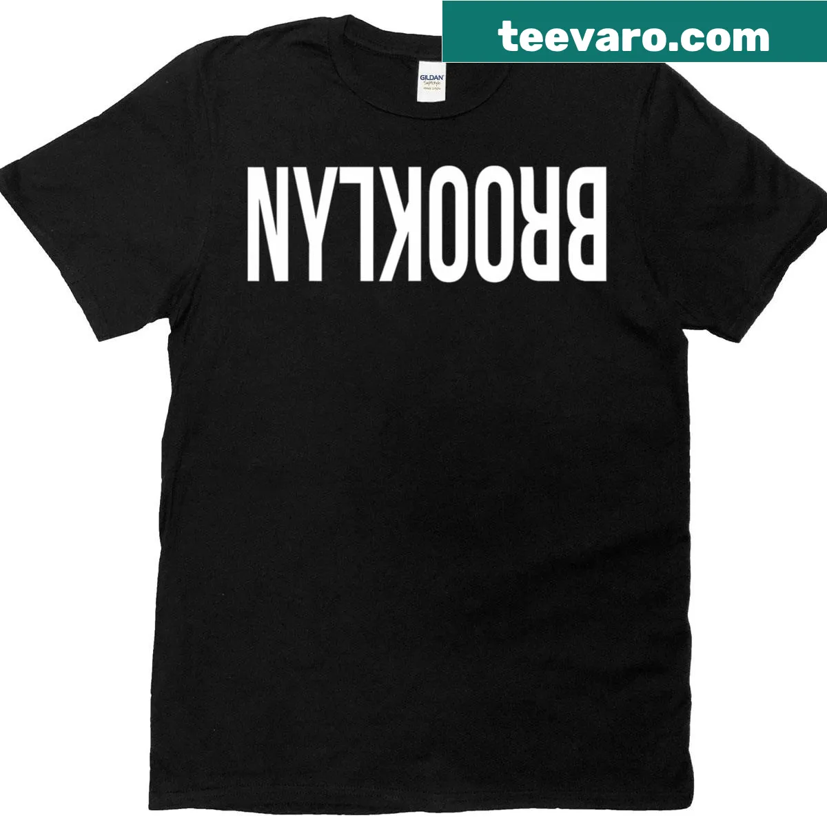 Creative flip design t-shirt celebrating Brooklyn for New York fans — on a men's t-shirt