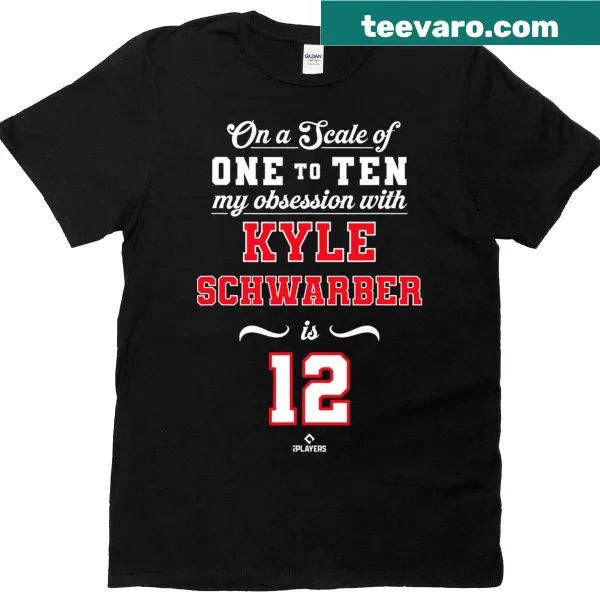 Graphic featuring Kyle Schwarber's number 12 on a T-shirt.