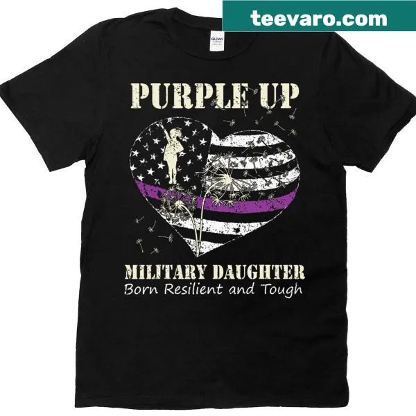 Dandelion graphic on a shirt for military daughters