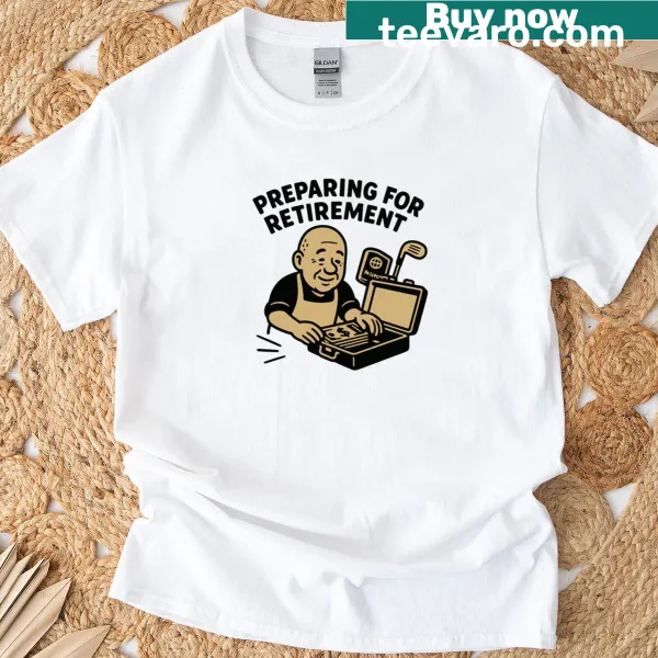 Playful T-shirt announcing readiness for retirement