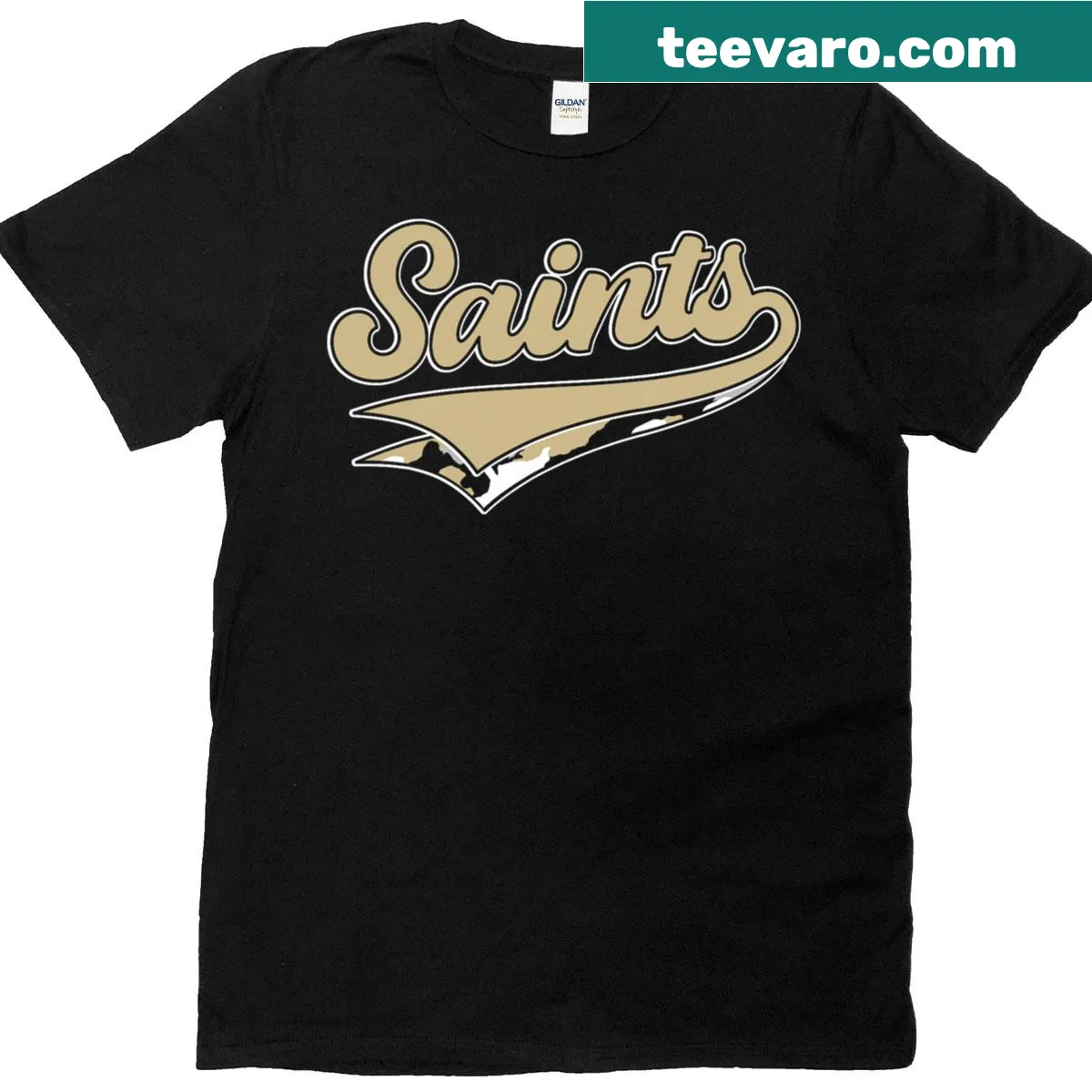Kids t-shirt with 'Saints Little League' graphic — on a men's t-shirt