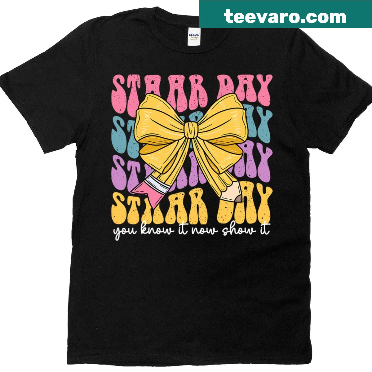 Motivational Teacher T-shirt for STAAR testing day — on a men's t-shirt