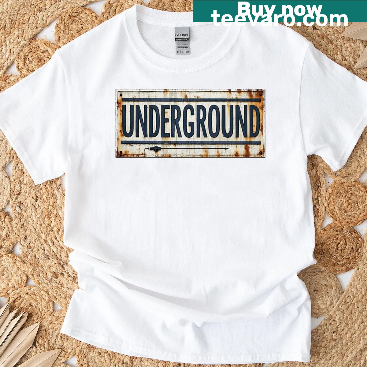 Urban graffiti design on a classic street-style t-shirt — on a men's t-shirt
