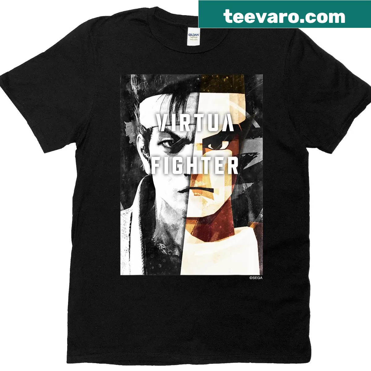 T-shirt featuring Akira Yuki from Virtua Fighter — on a men's t-shirt