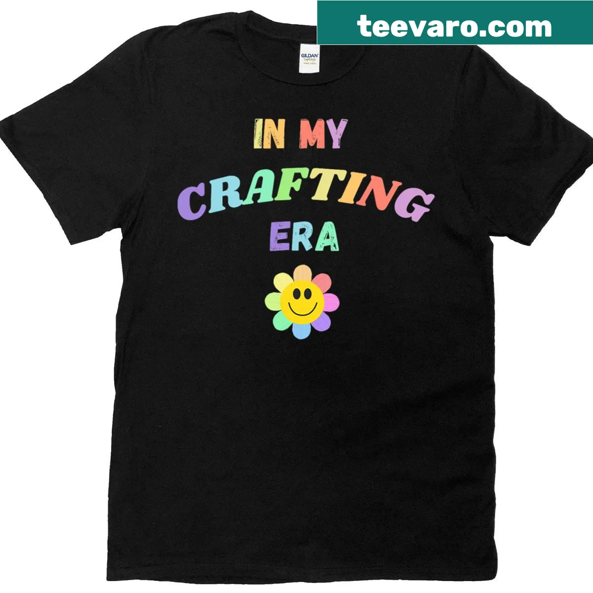 T-shirt for women with 'Crafter DIY Crafting Era' text — on a men's t-shirt