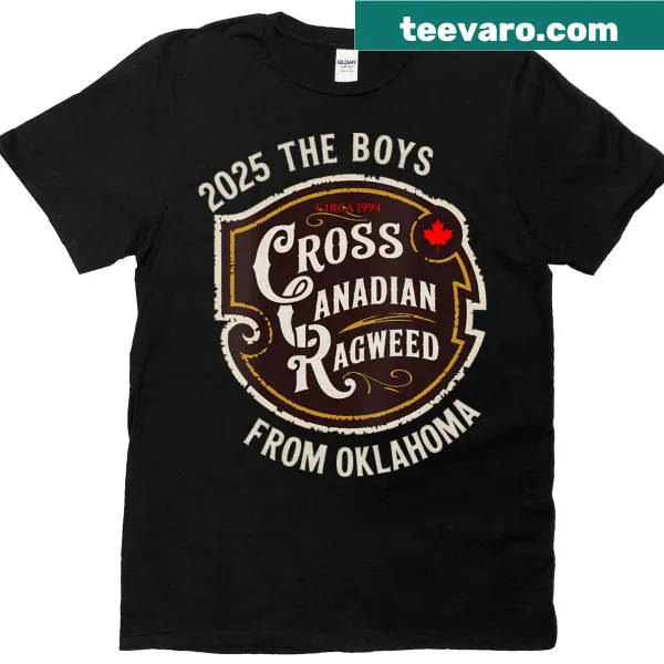 Concert t-shirt for Cross Canadian Ragweed with 2025 event details