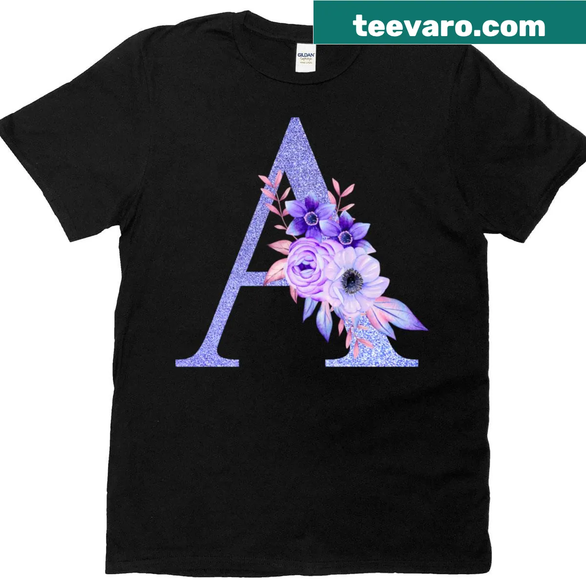 Minimalist T-shirt featuring the letter A in bold typography — on a men's t-shirt