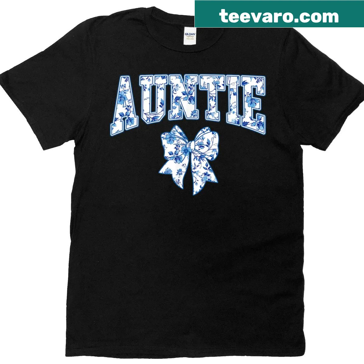 Cute Auntie Coquette T-shirt with bow design for Mother's Day — on a men's t-shirt