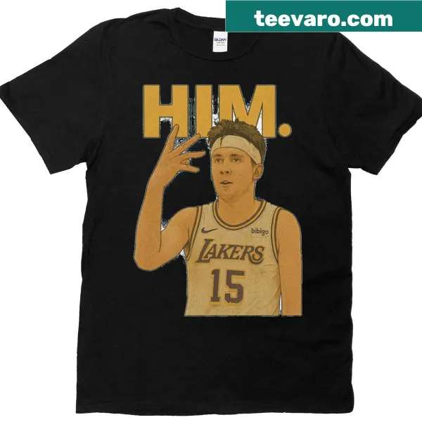 Illustration of Austin Reaves in action on a sports T-shirt