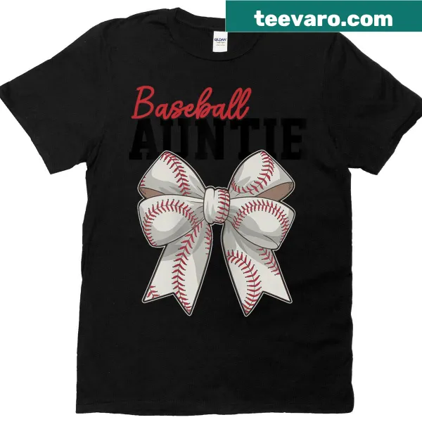 Vintage-style Baseball Auntie t-shirt with playful sports graphics