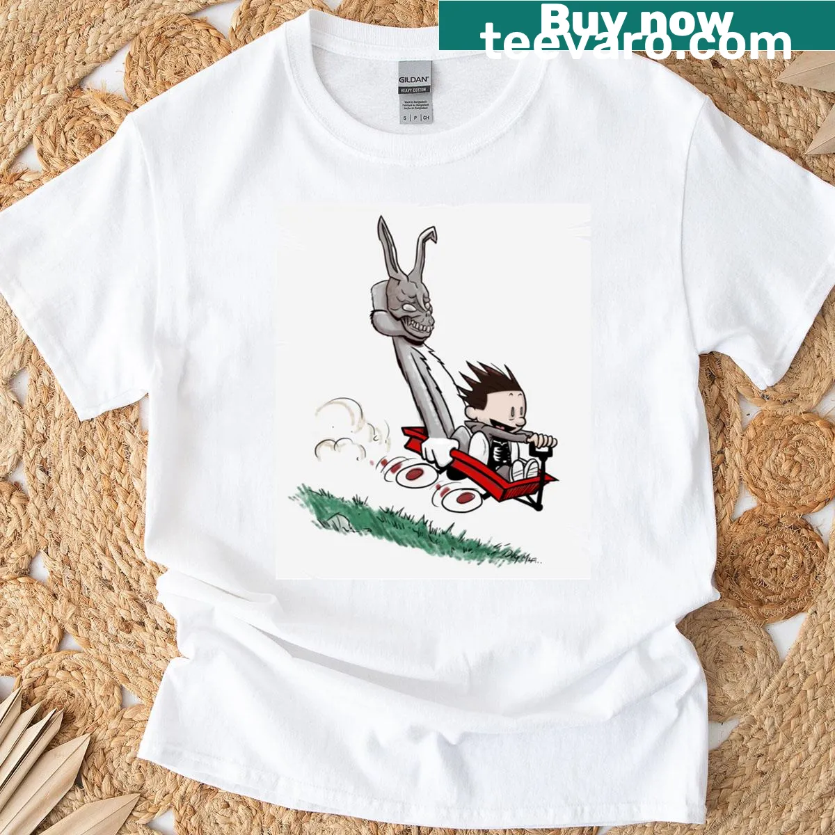 Minimalist Darko N Hobbs T-shirt with bold text — on a men's t-shirt