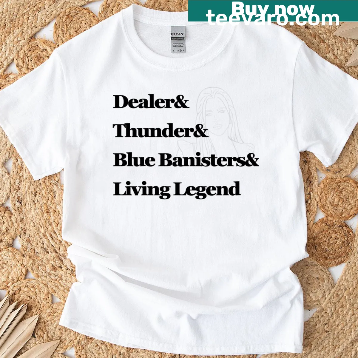 Classic music-themed t-shirt with bold illustration celebrating legendary bands — on a men's t-shirt