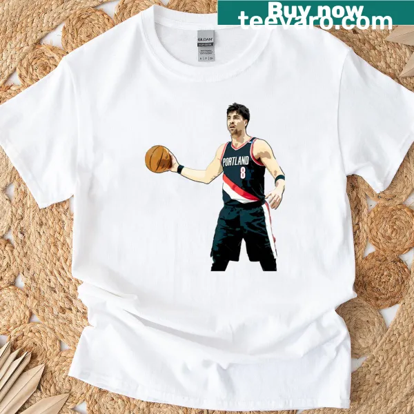 Classic t-shirt featuring an illustration of basketball player Deni Avdija