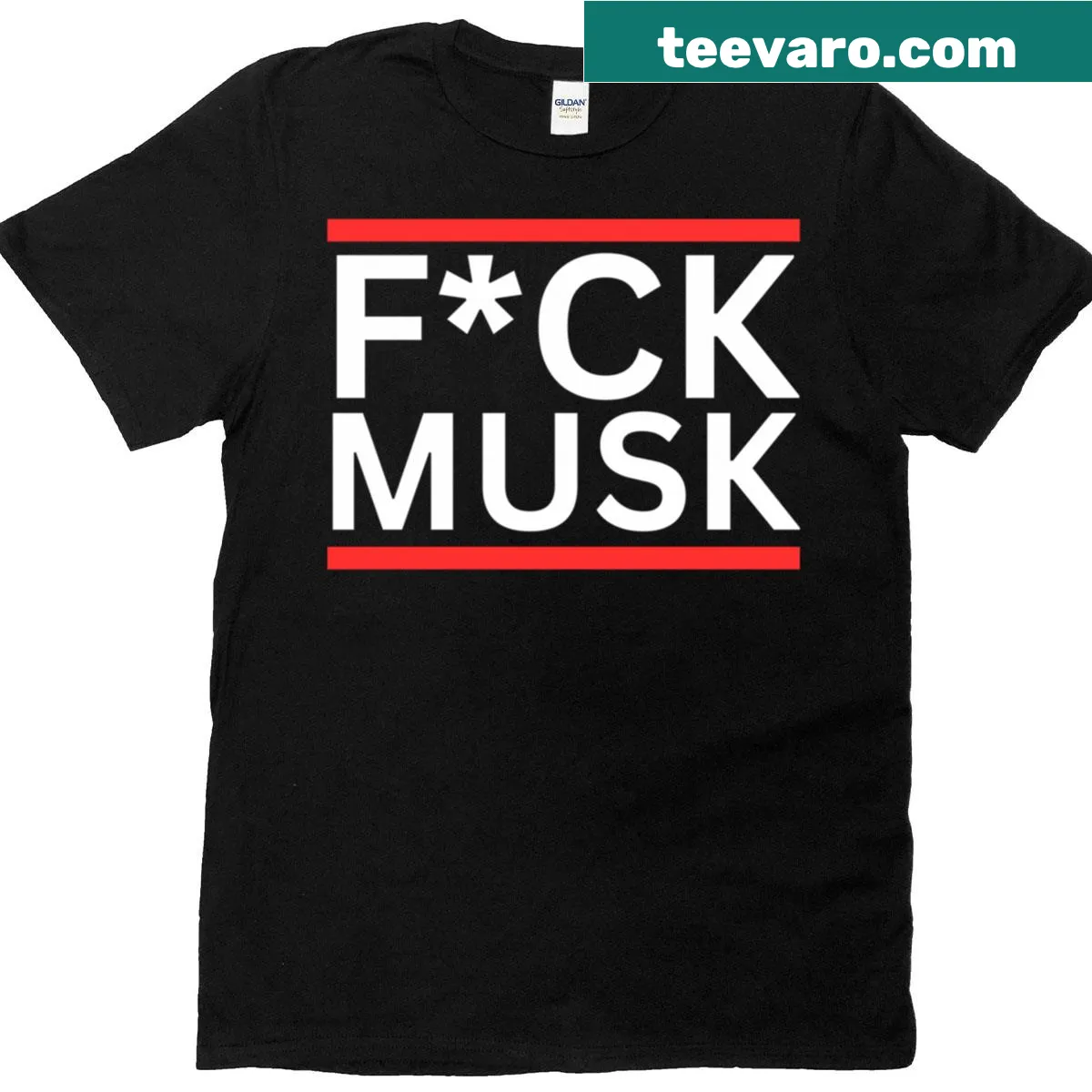 Classic T-shirt with the phrase 'Fck Musk' in bold text — on a men's t-shirt