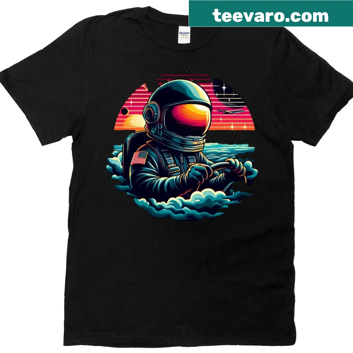 Classic T-shirt inspired by Flight Of The Navigator with retro design — on a men's t-shirt