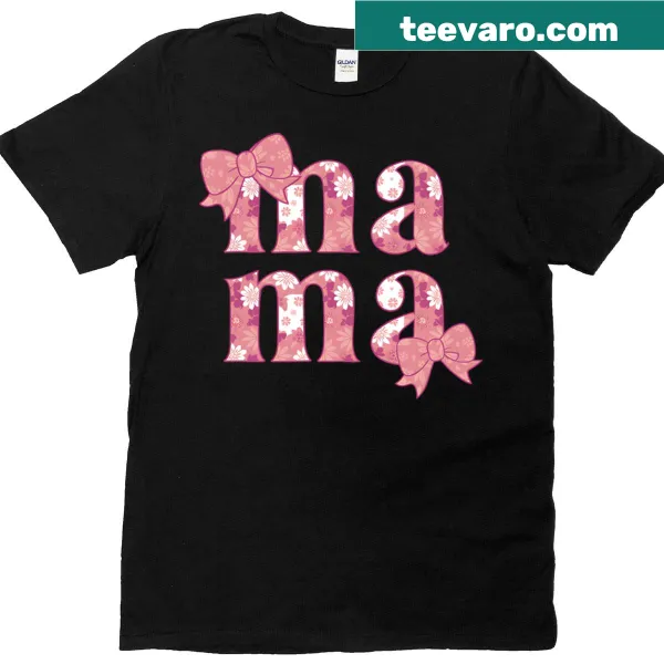 Classic T-shirt with a floral design celebrating motherhood