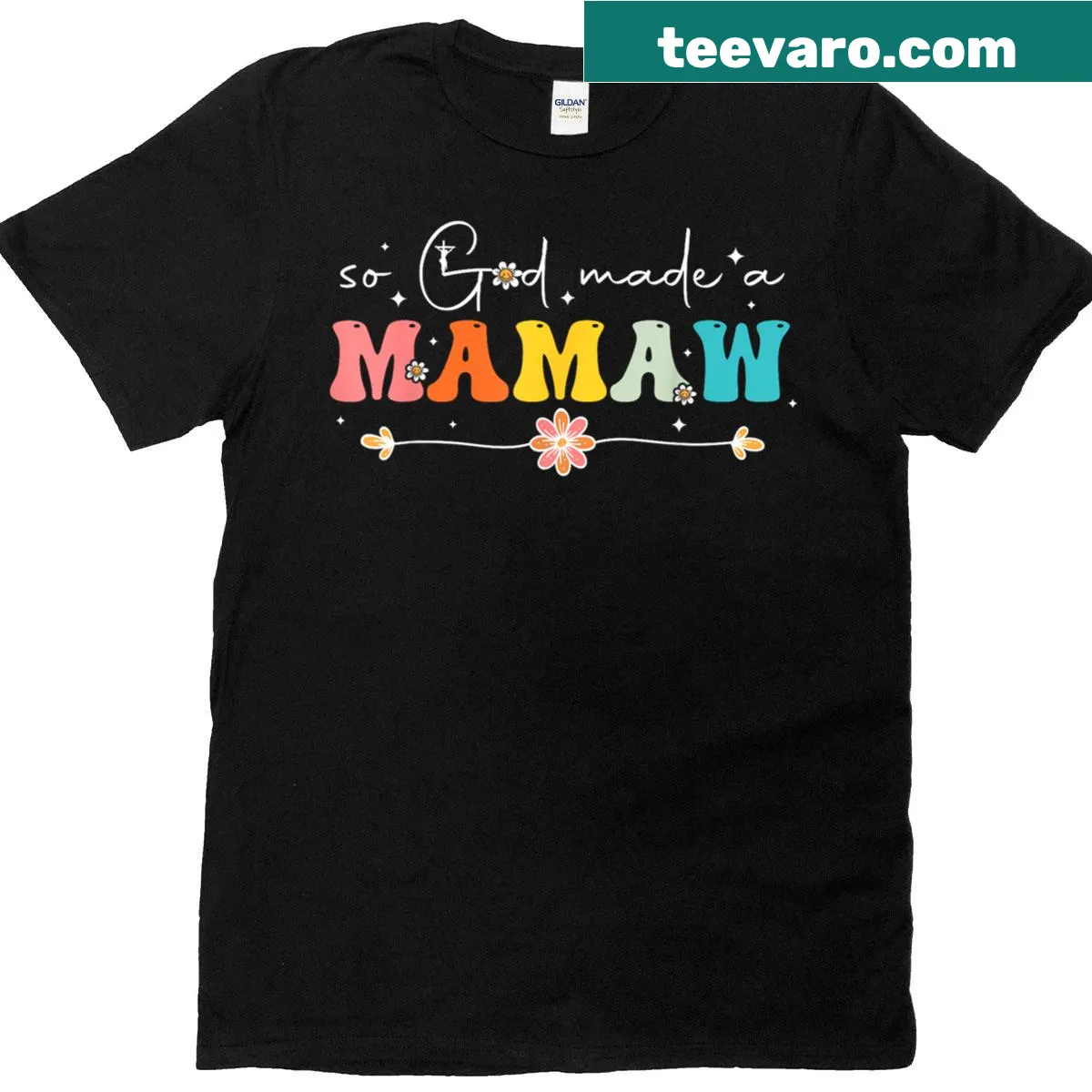 T-shirt with 'Grandma' text — on a men's t-shirt