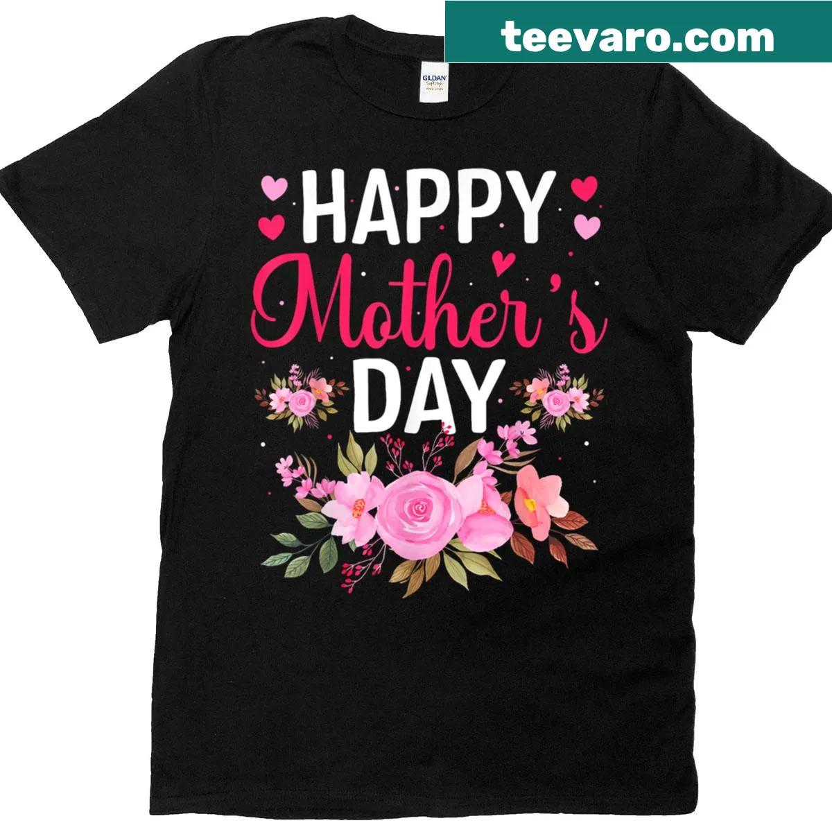Floral 'Mommy' T-shirt for Mother's Day — on a men's t-shirt