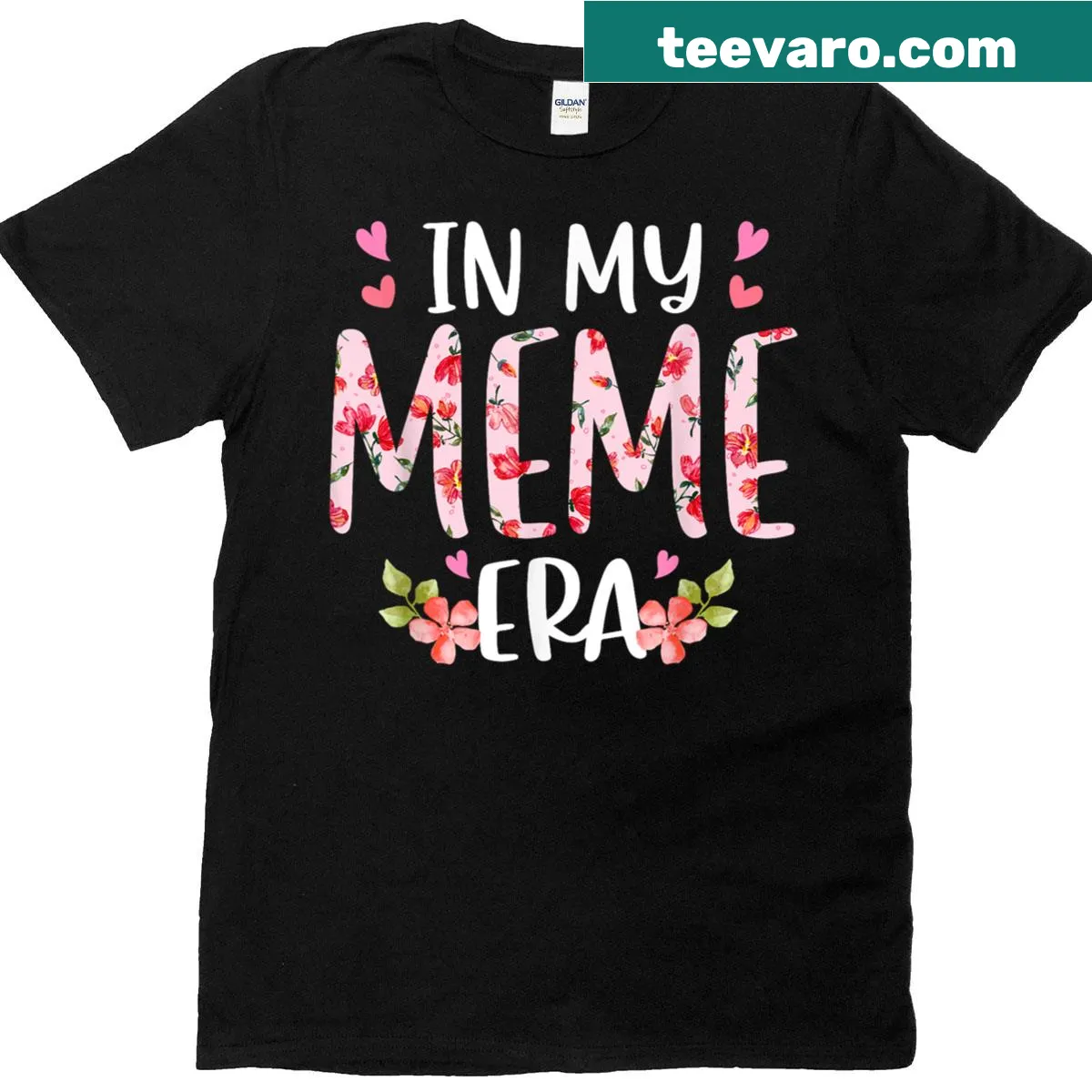 Floral illustration t-shirt with meme text for Mother's Day — on a men's t-shirt