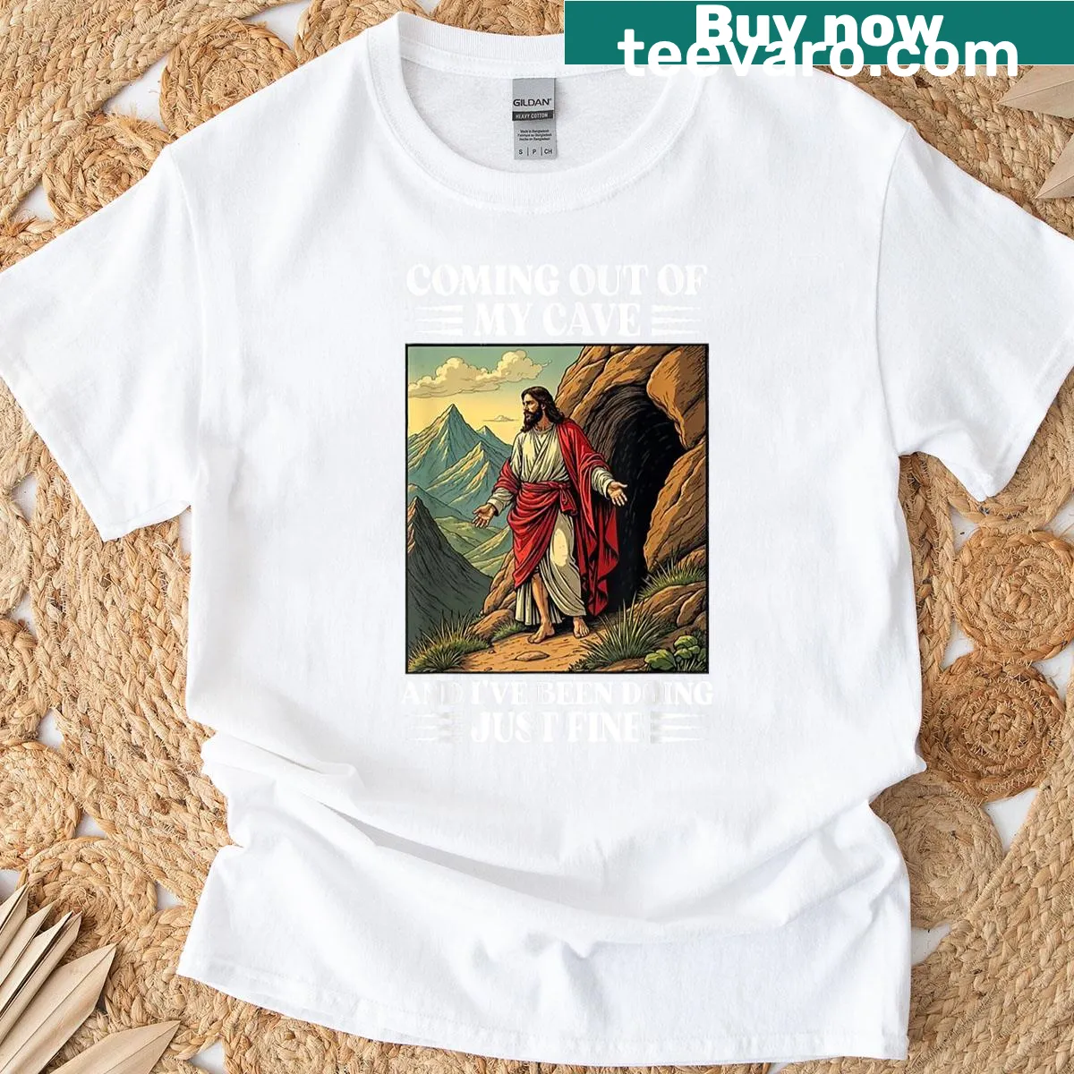 Inspirational t-shirt with a message about faith and personal growth — on a men's t-shirt