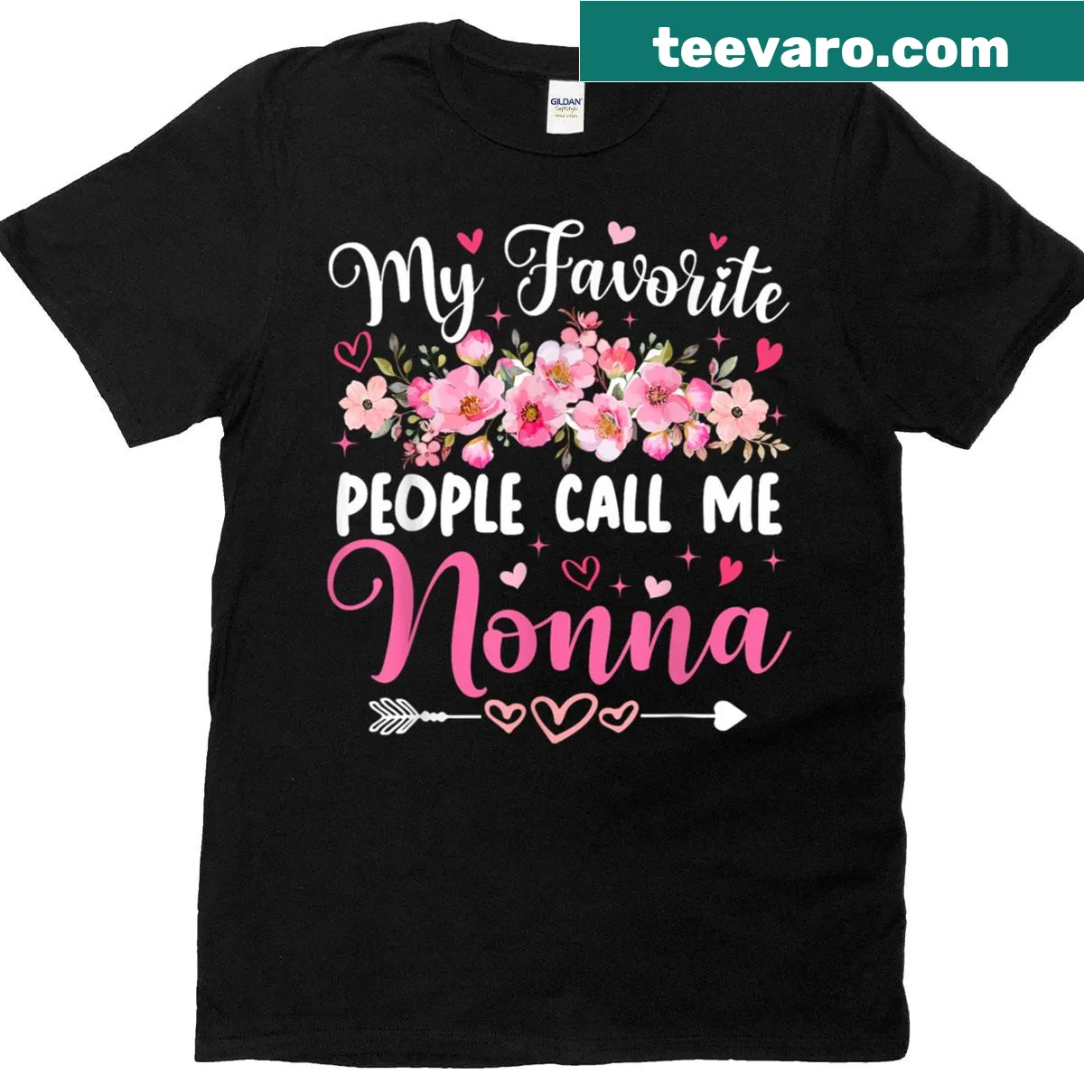 Floral T-shirt for women celebrating grandmothers as Nonna — on a men's t-shirt