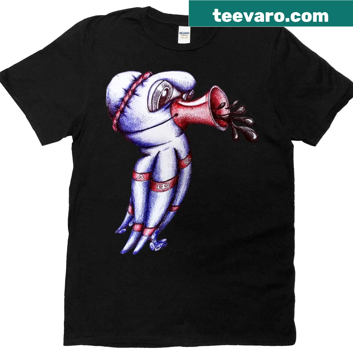 Illustration of an octopus on a classic T-shirt — on a men's t-shirt