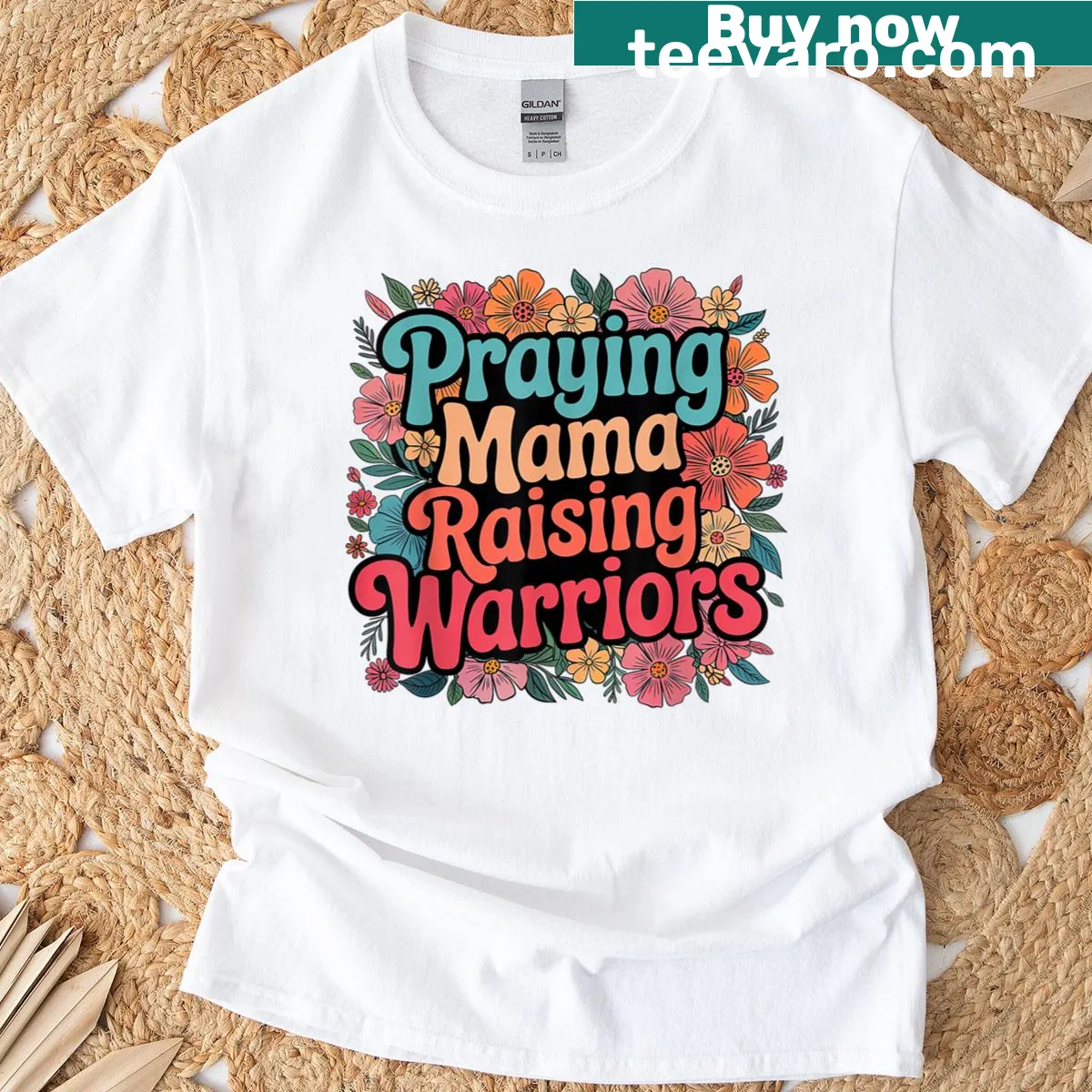 Sentimental message about motherhood and faith on a t-shirt — on a men's t-shirt