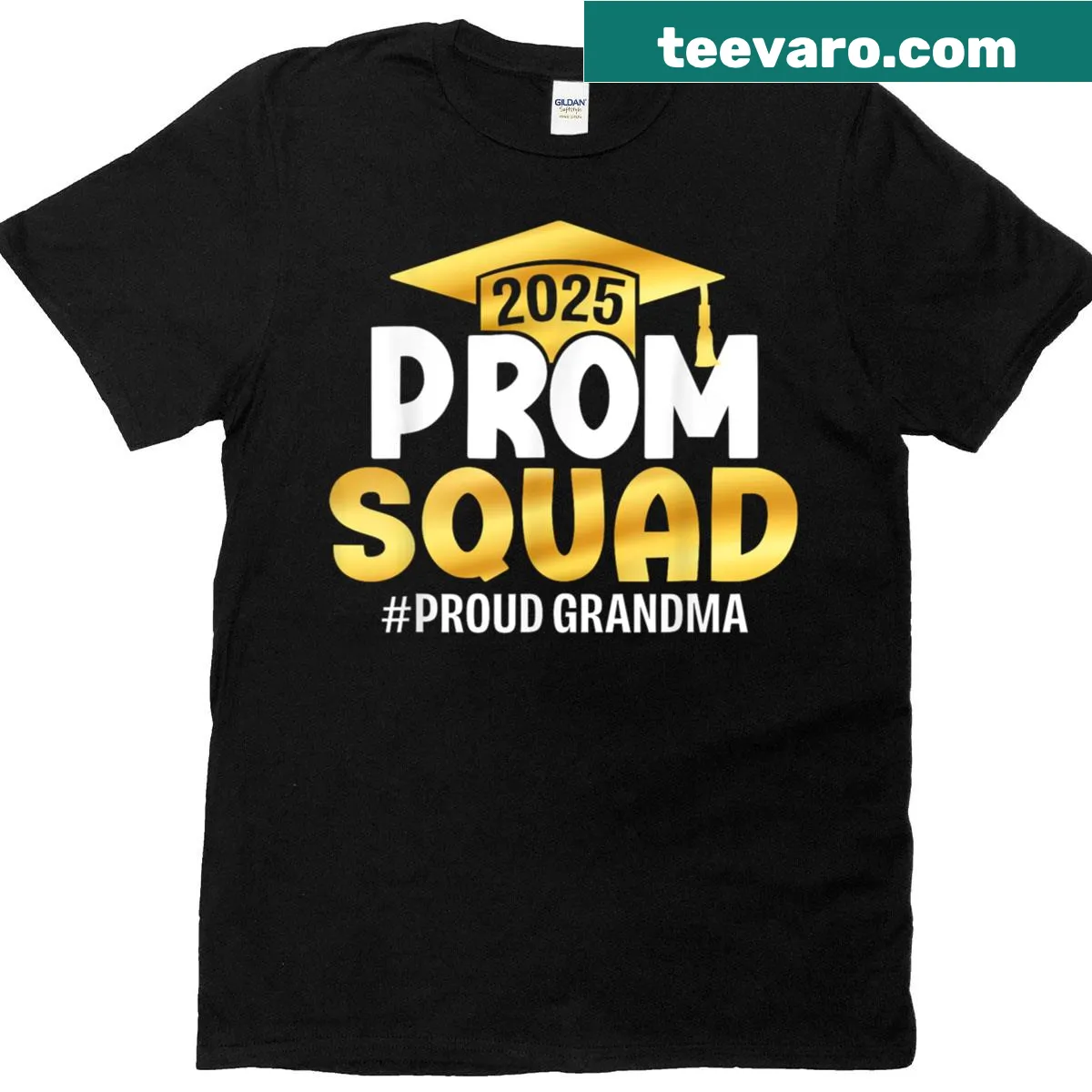 Proud Grandma t-shirt for Class of 2025 with graduation theme. — on a men's t-shirt