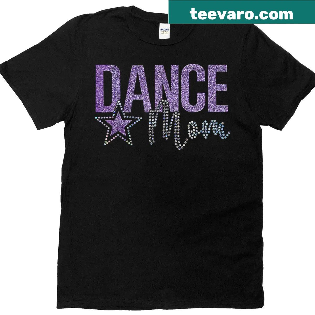 Cute T-shirt for dance moms featuring sparkle and funny mom text — on a men's t-shirt