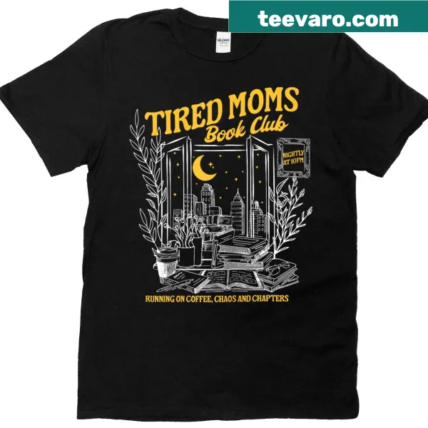 Retro bookish T-shirt for moms with a playful reading quote