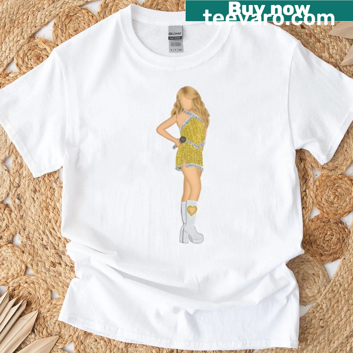 Whimsical typography t-shirt featuring Sabrina Sparkle theme. — on a men's t-shirt