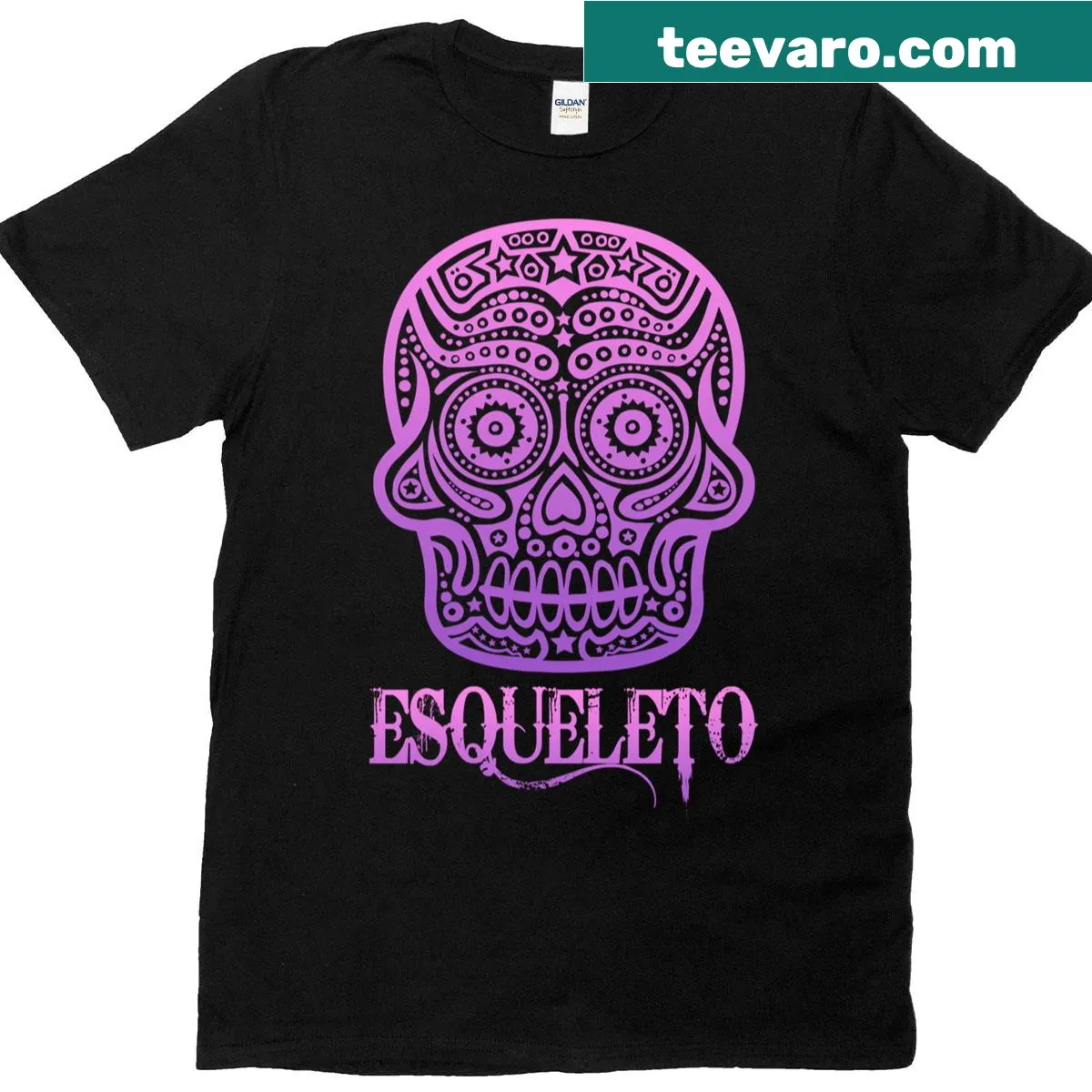 Playful skeleton graphic on a classic T-shirt for humor lovers. — on a men's t-shirt