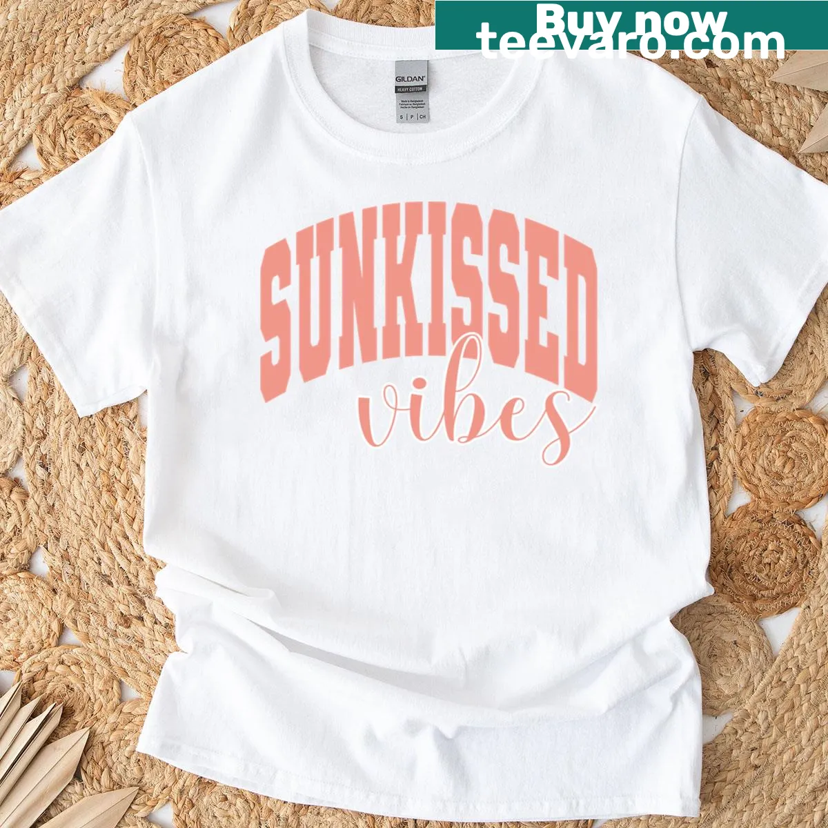 Summer-themed T-shirt with a cheerful graphic — on a men's t-shirt