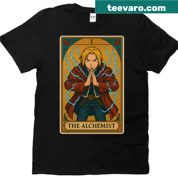 Illustrated Alchemist Tarot Card design on a classic shirt