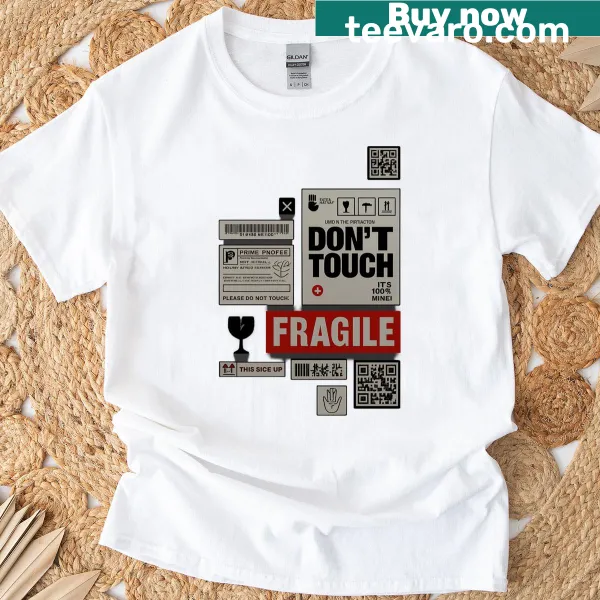 T-shirt with a humorous reminder message about personal space