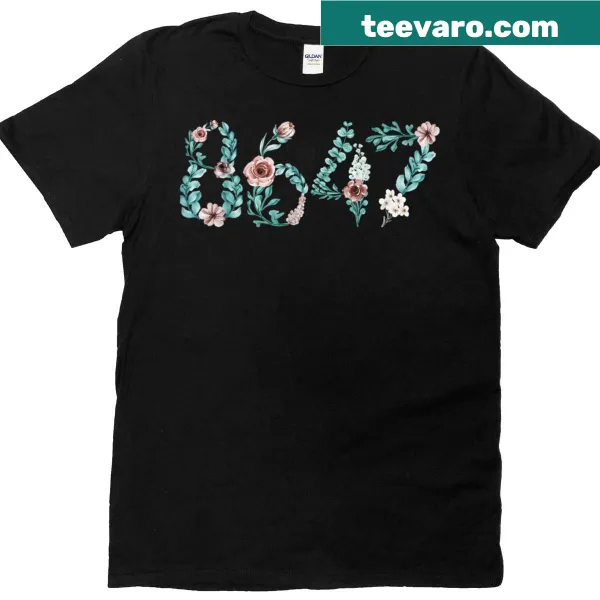 Vintage floral graphic with 'Anti Trump' text on a classic T-shirt