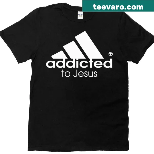 Classic t-shirt with text 'Addicted To Jesus'