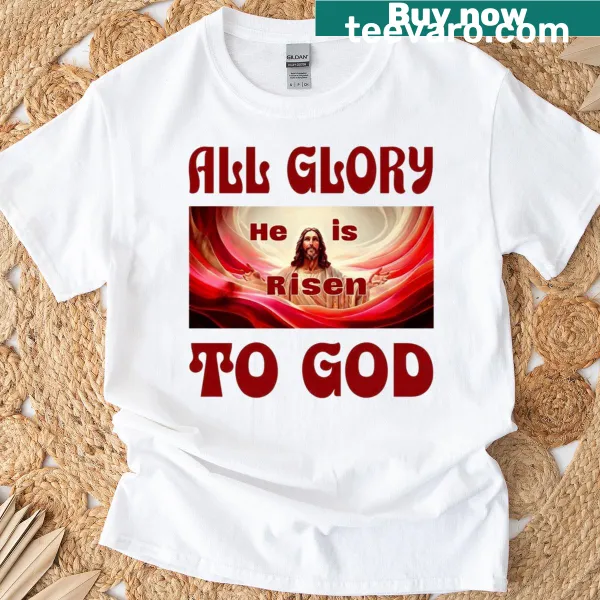 Inspirational text graphic on a classic faith-themed T-shirt