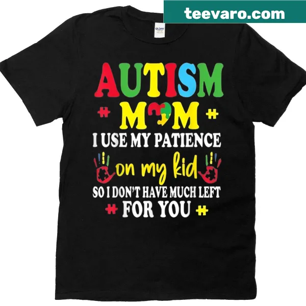 Heartfelt t-shirt for autism moms with groovy messy bun design