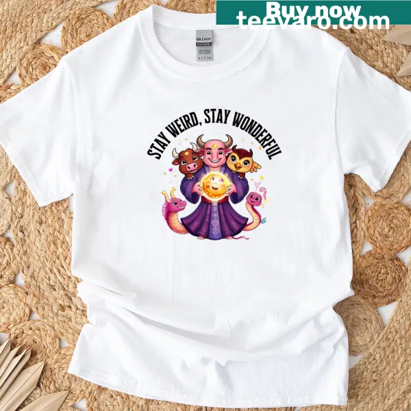 Cute cartoon demon design on a fantasy-themed t-shirt
